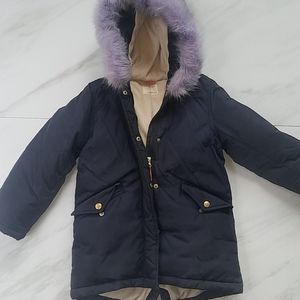 Crewcuts girls navy coat sz 6-7